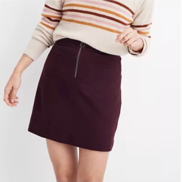 Madewell Dresses & Skirts - Madewell Fireside Zip Front Mini Skirt - Size 2